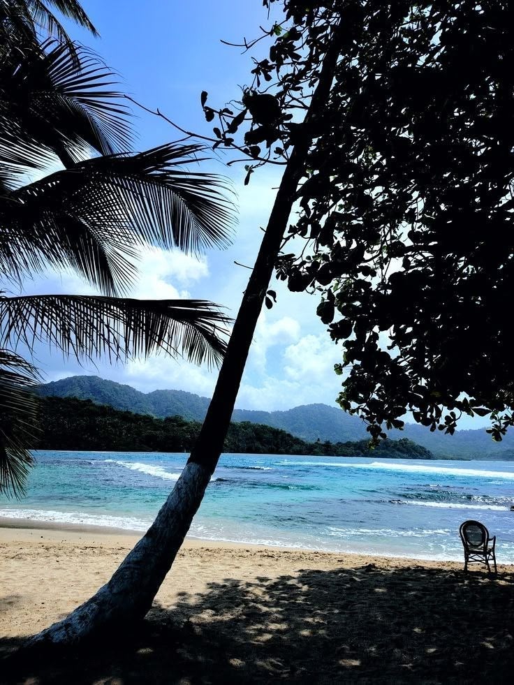 Bay view of islands and boats near Coiba Panama