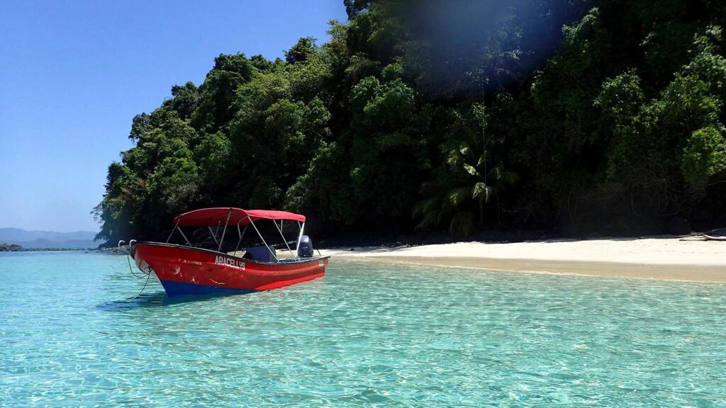 Coiba Island travel destination view from the water