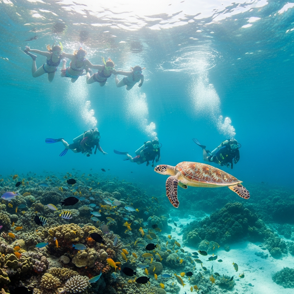 Small plane landing at Lago Bay Airstrip, the fastest route to Santa Catalina and Coiba National Park